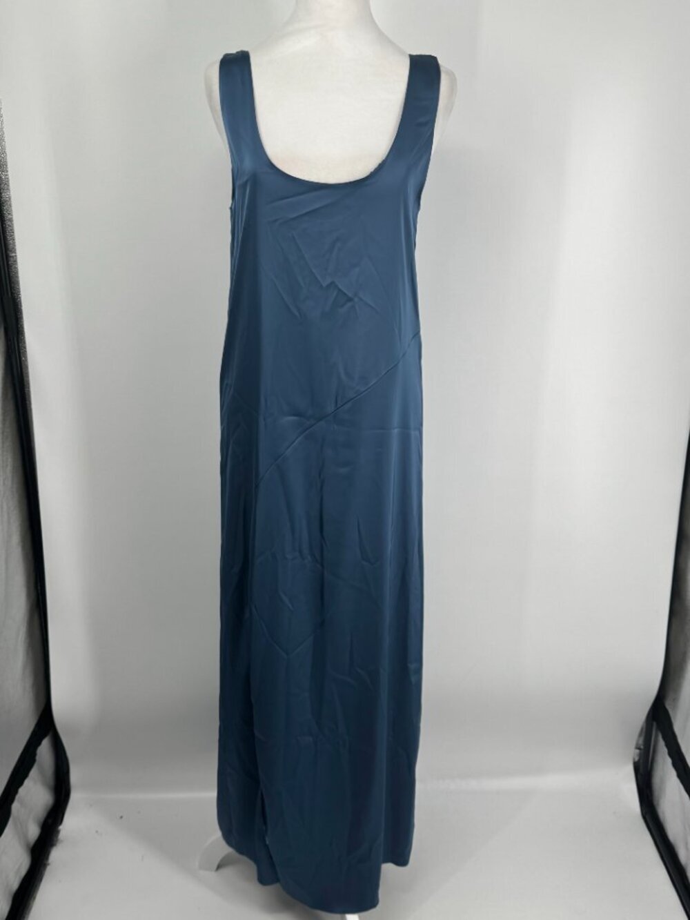 ZARA Satin Finish Scoop Back Maxi Dress - Size S NWT
